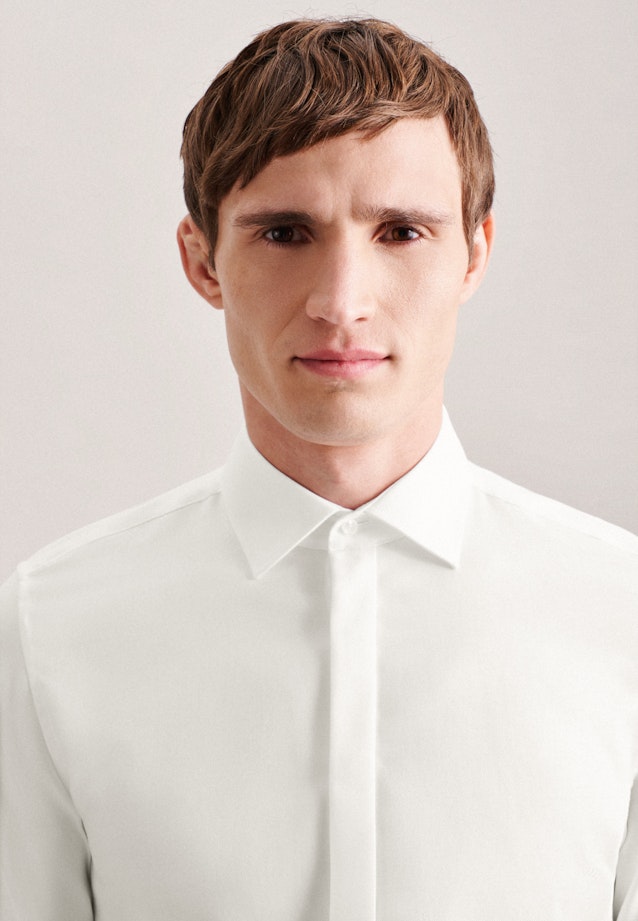 Slim Tuxedo shirt Uni in Ecru |  Seidensticker Onlineshop