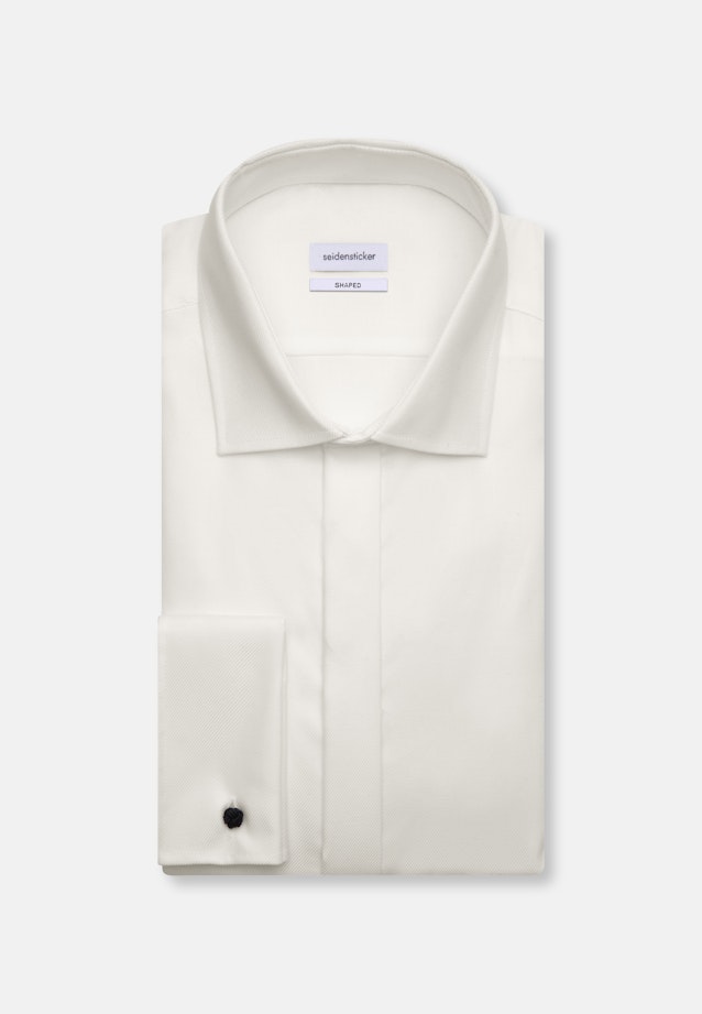 Slim Tuxedo shirt Uni in Ecru |  Seidensticker Onlineshop