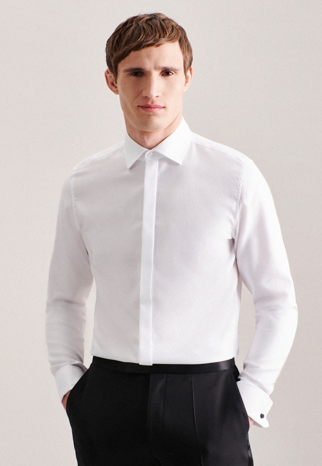 Chemise de soirée Slim Twill (sergé) Col Kent dans Blanc | Boutique en ligne Seidensticker