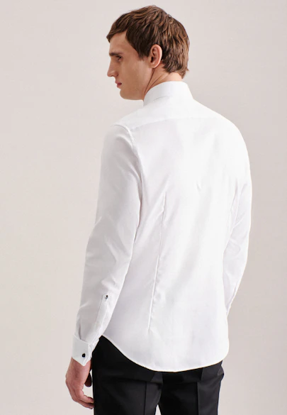 Slim Smokinghemd Uni in Weiß |  Seidensticker Onlineshop