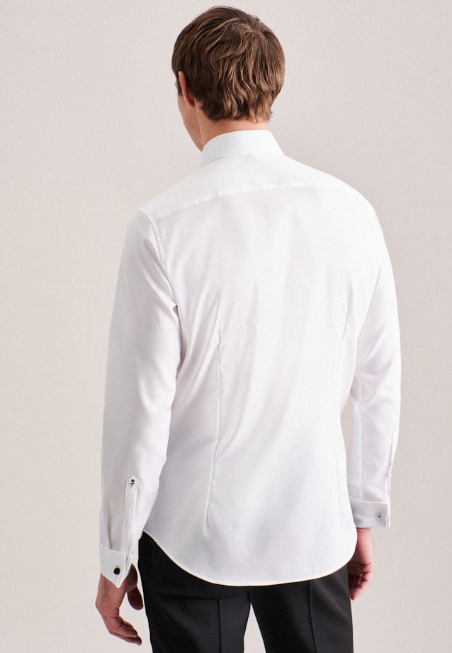 Bügelfreies Struktur Smokinghemd in Slim mit Kentkragen in Weiß |  Seidensticker Onlineshop