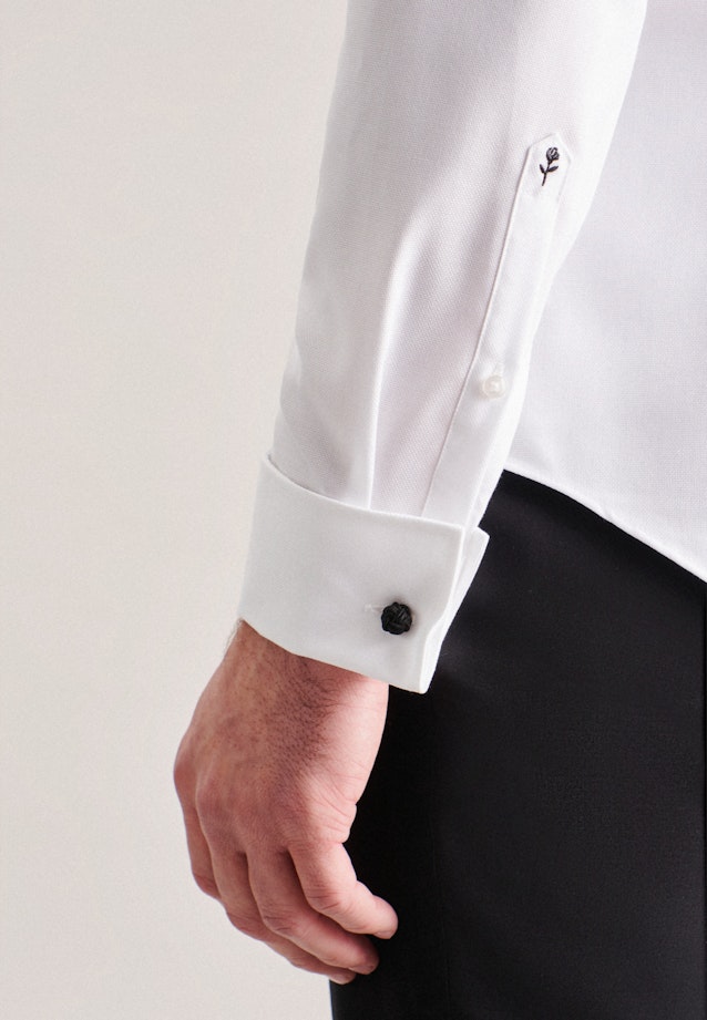 Non-iron Structure Gala Shirt in Slim with Kent-Collar in White |  Seidensticker Onlineshop