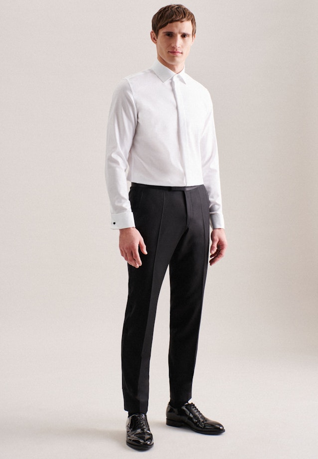 Non-iron Structure Gala Shirt in Slim with Kent-Collar in White |  Seidensticker Onlineshop