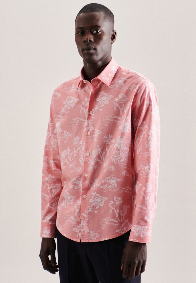 Regular Casual Hemd Floral in Rosa/Pink |  Seidensticker Onlineshop