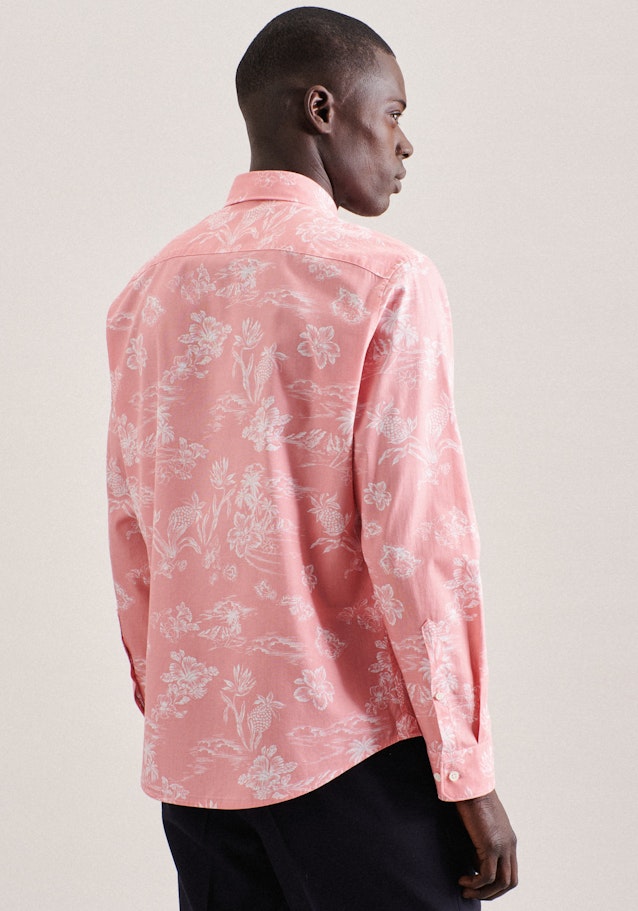 Popeline Casual Hemd in Regular mit Kentkragen in Rosa/Pink |  Seidensticker Onlineshop