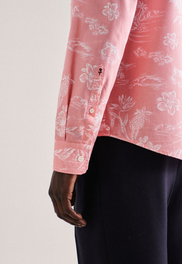 Regular Casual Hemd Floral in Rosa/Pink |  Seidensticker Onlineshop