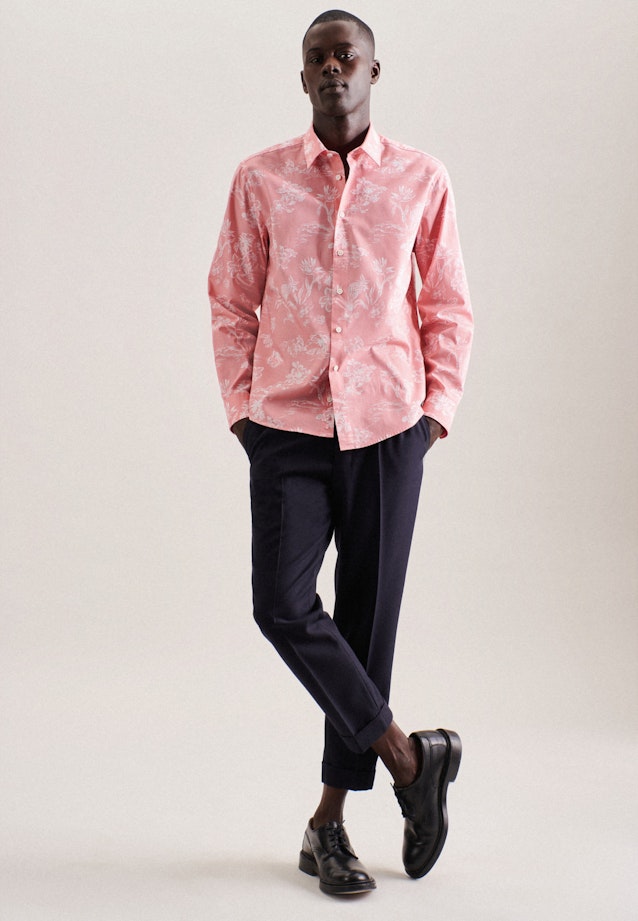 Regular Casual Hemd Floral in Rosa/Pink |  Seidensticker Onlineshop