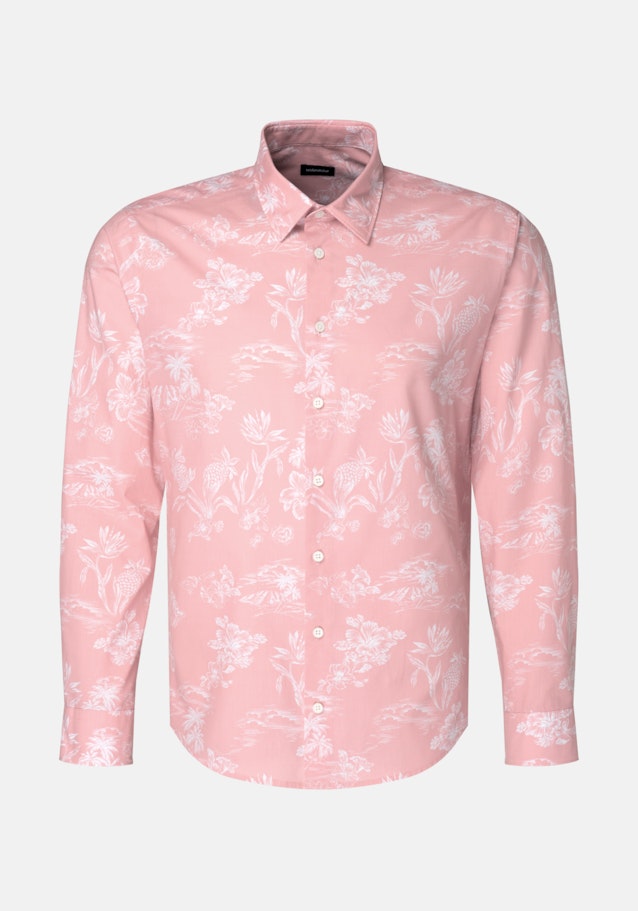 Popeline Casual Hemd in Regular mit Kentkragen in Rosa/Pink |  Seidensticker Onlineshop