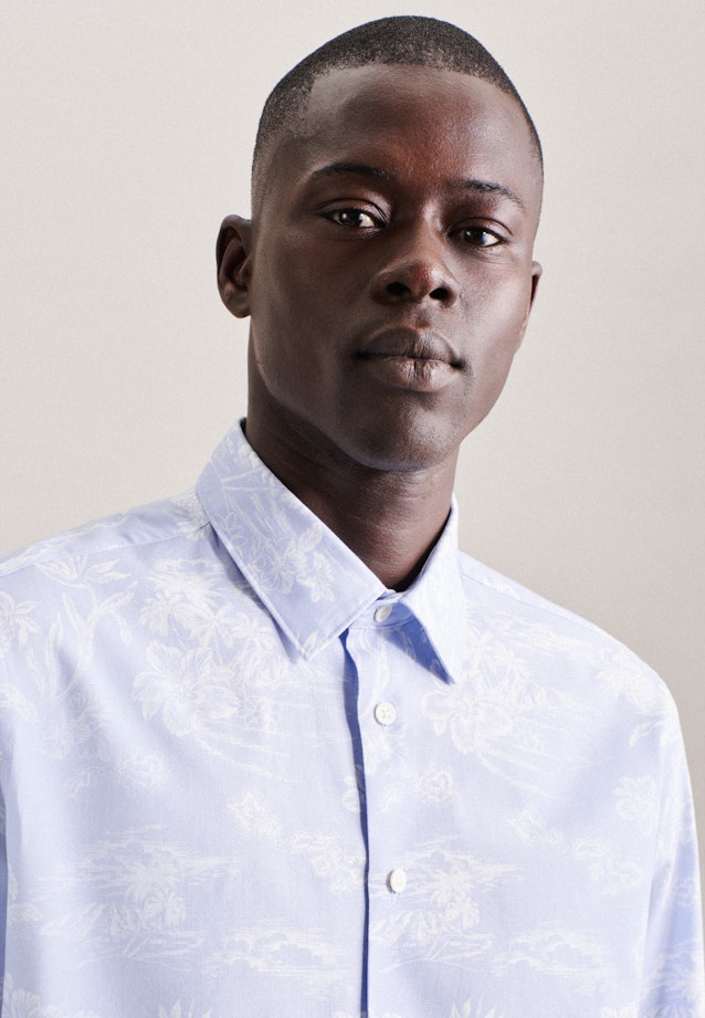 Regular Casual Hemd Floral in Hellblau |  Seidensticker Onlineshop