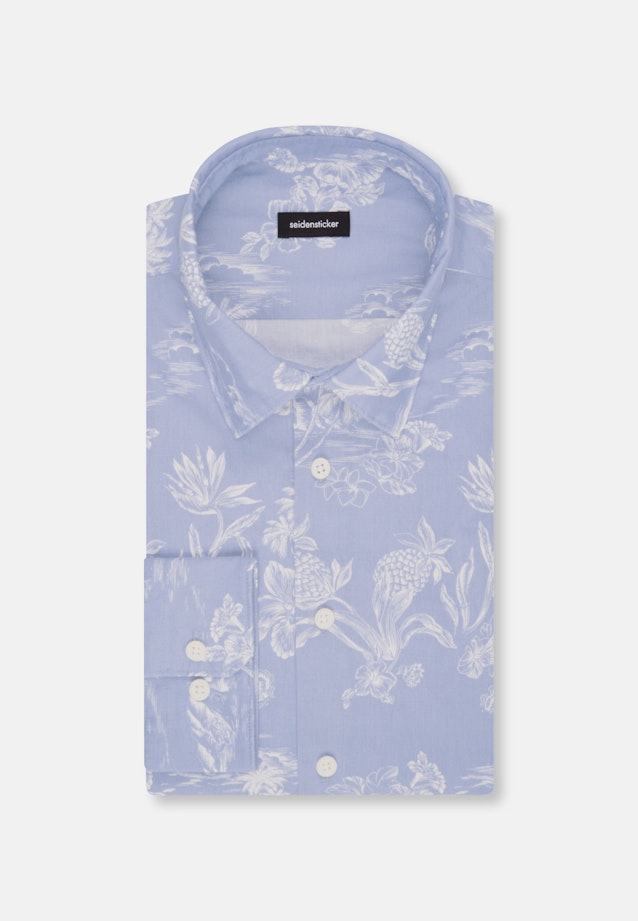Regular Casual Hemd Floral in Hellblau |  Seidensticker Onlineshop