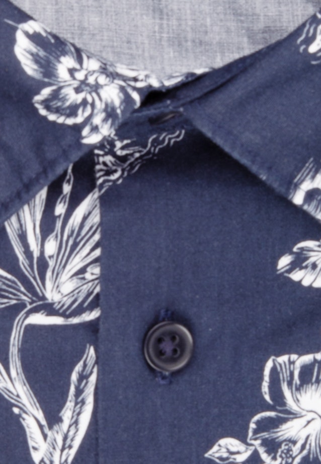Regular Chemise décontractée Floral in Bleu Foncé |  Seidensticker Onlineshop
