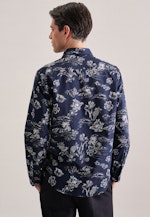 Regular Chemise décontractée Floral in Bleu Foncé |  Seidensticker Onlineshop