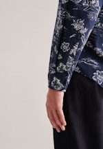 Regular Chemise décontractée Floral in Bleu Foncé |  Seidensticker Onlineshop