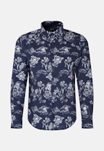 Regular Chemise décontractée Floral in Bleu Foncé |  Seidensticker Onlineshop