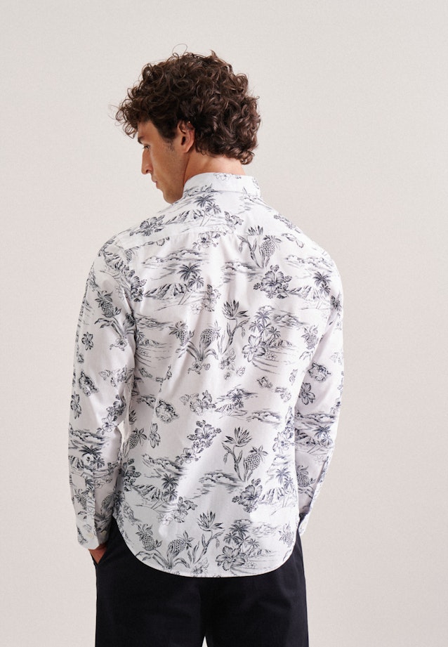 Regular Casual Hemd Floral in Weiß |  Seidensticker Onlineshop