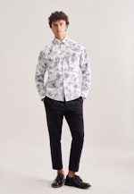 Regular Casual Hemd Floral in Weiß |  Seidensticker Onlineshop