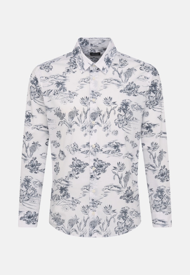 Regular Casual Hemd Floral in Weiß |  Seidensticker Onlineshop