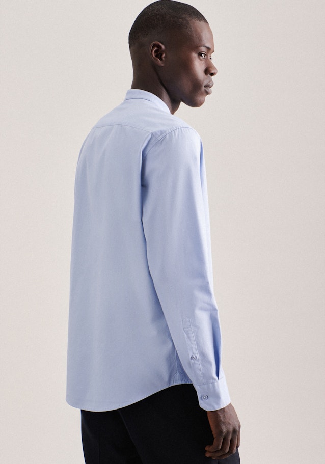 Casual Shirt in Regular with Stand-Up Collar in Light Blue | Seidensticker Onlineshop