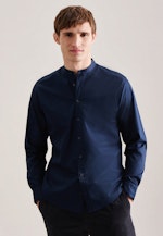 Regular Chemise décontractée Uni in Bleu Foncé |  Seidensticker Onlineshop