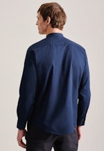 Regular Chemise décontractée Uni in Bleu Foncé |  Seidensticker Onlineshop