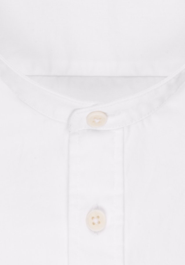 Twill Casual Hemd in Regular mit Stehkragen in Weiß |  Seidensticker Onlineshop