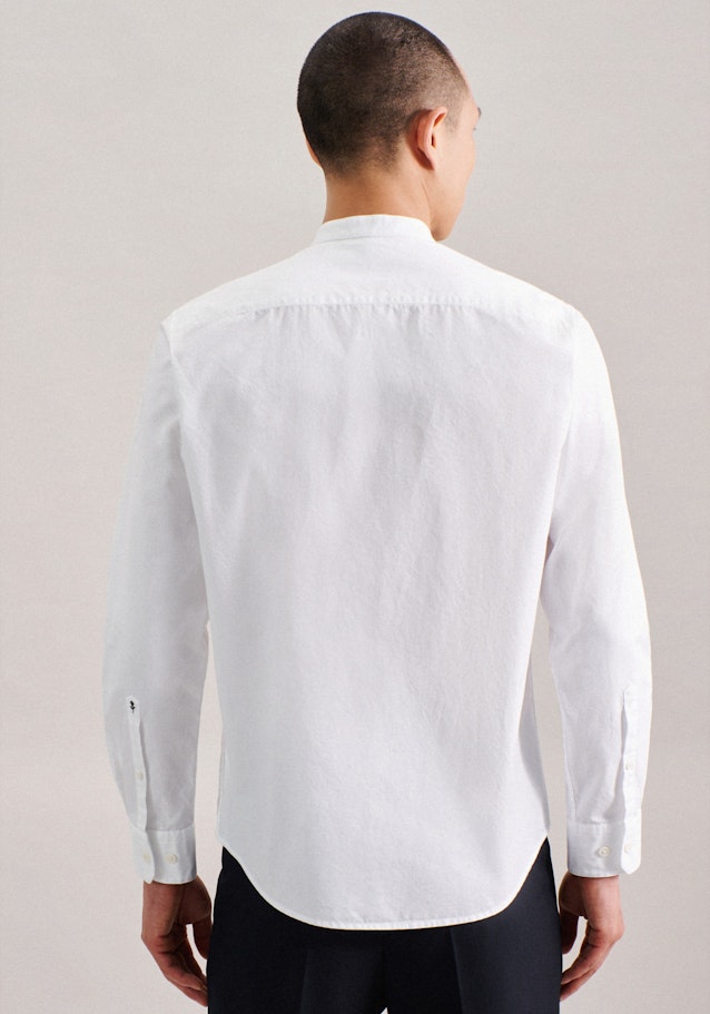 Twill Casual Hemd in Regular mit Stehkragen in Weiß | Seidensticker Onlineshop