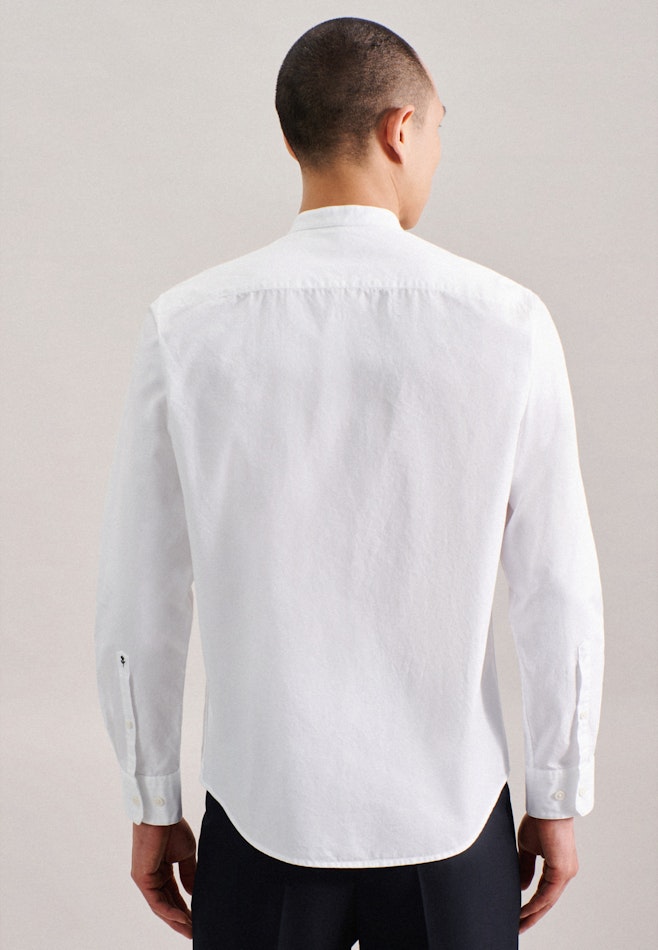 Casual Shirt in Regular with Stand-Up Collar in White | Seidensticker Onlineshop