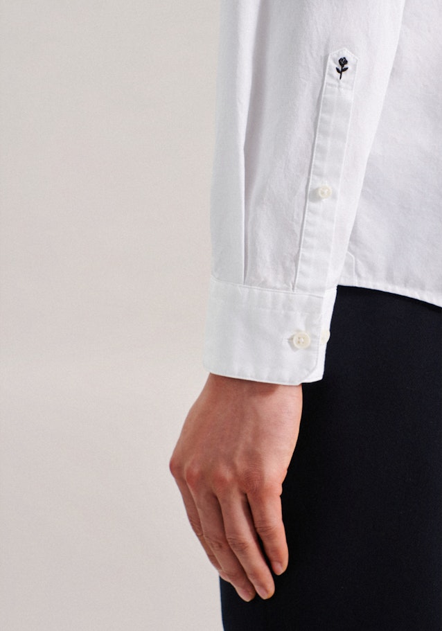 Chemise casual in Regular with Col Montant in Blanc |  Seidensticker Onlineshop