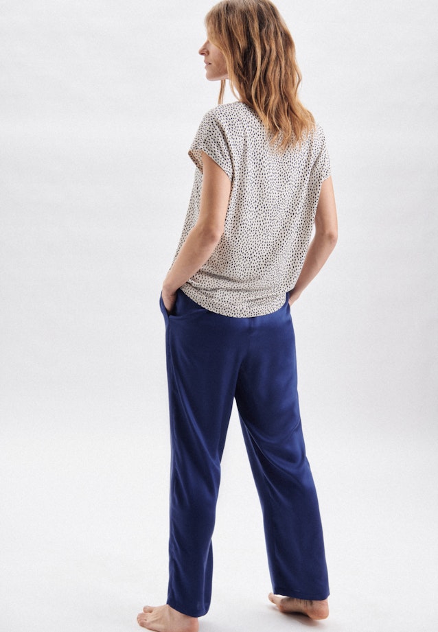 Pyjamahose aus 100% Modal in Mittelblau |  Seidensticker Onlineshop