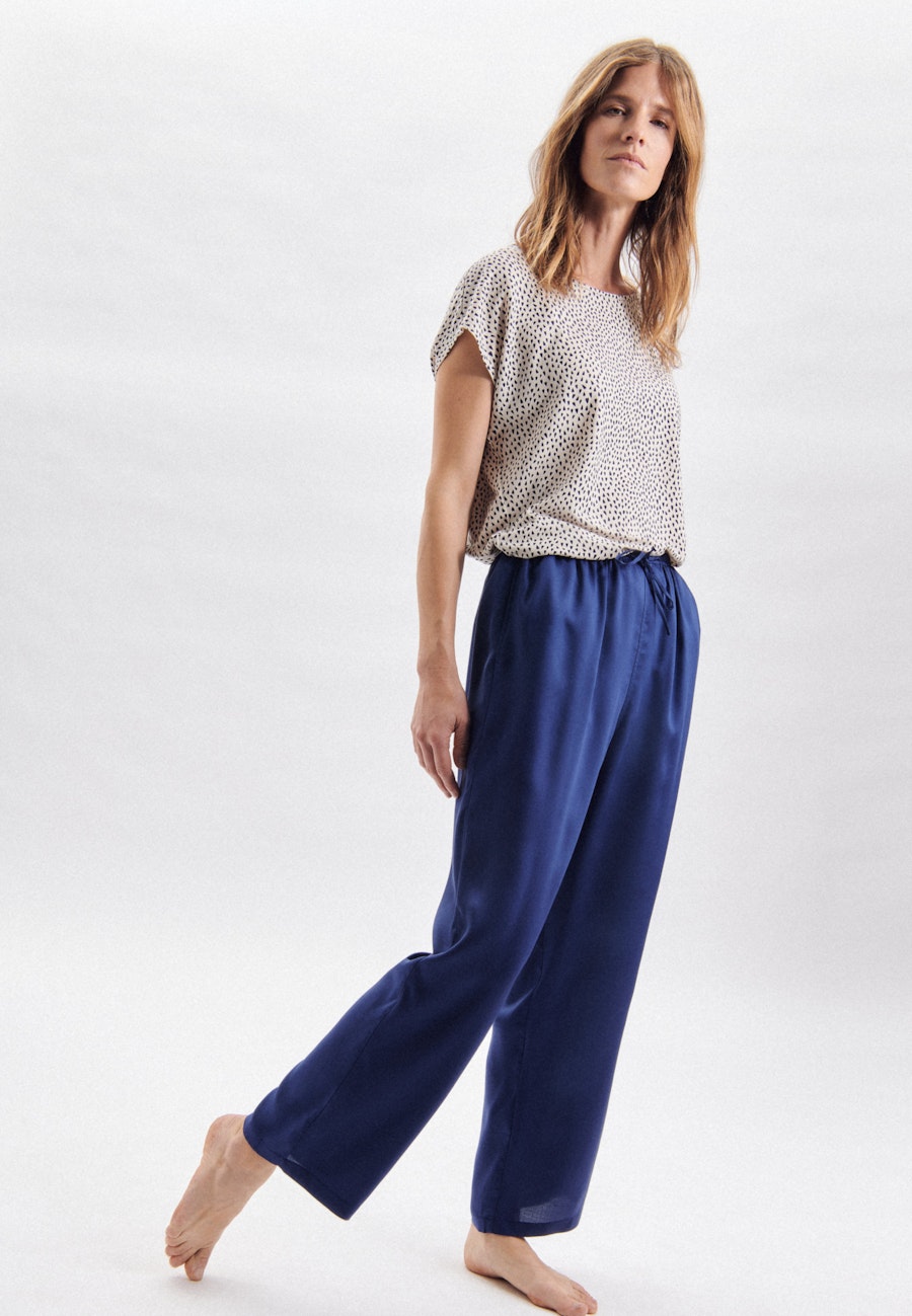 Pyjamahose aus 100% Modal in Blau |  Seidensticker Onlineshop