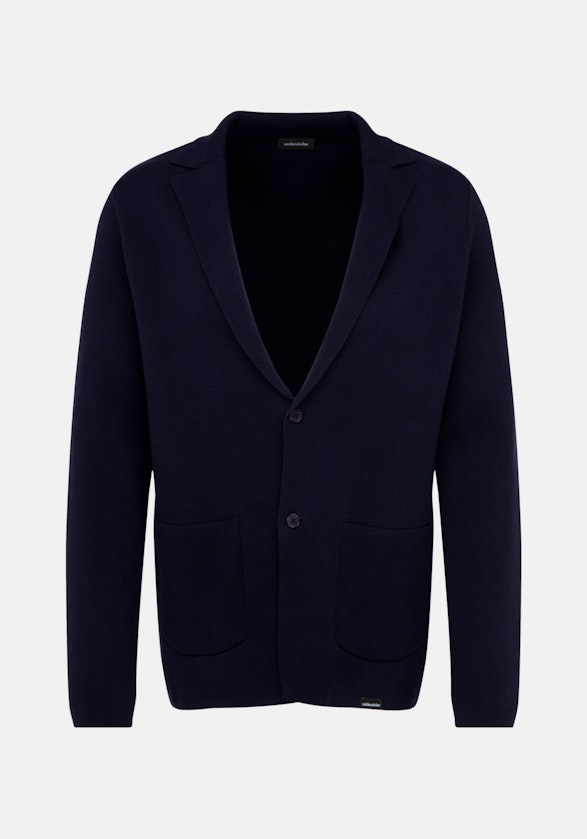 Blazer Regular Manche Longue Rund in Bleu Foncé |  Seidensticker Onlineshop