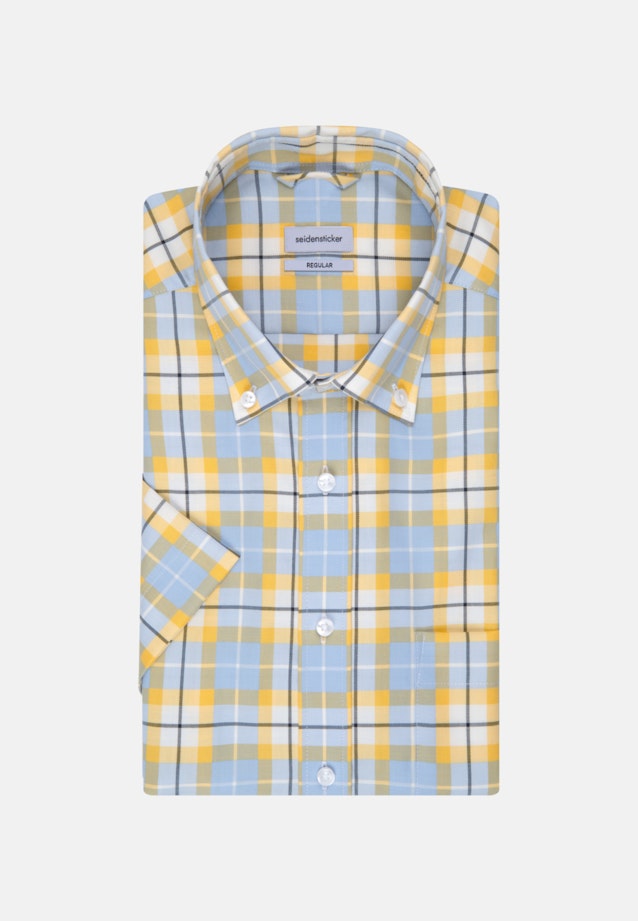 Regular Business shirt Check in Yellow |  Seidensticker Onlineshop