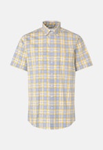 Non-iron Twill Short Arm Business Shirt in Regular with Button-Down-Collar in Yellow |  Seidensticker Onlineshop