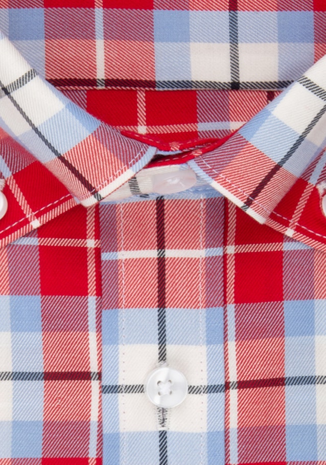 Non-iron Twill Short Arm Business Shirt in Regular with Button-Down-Collar in Red |  Seidensticker Onlineshop