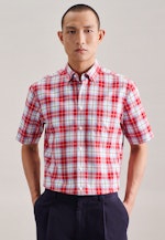 Regular Business Hemd Karo in Rot |  Seidensticker Onlineshop