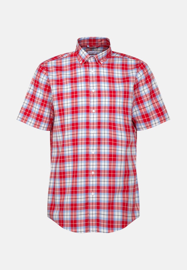 Non-iron Twill Short Arm Business Shirt in Regular with Button-Down-Collar in Red |  Seidensticker Onlineshop
