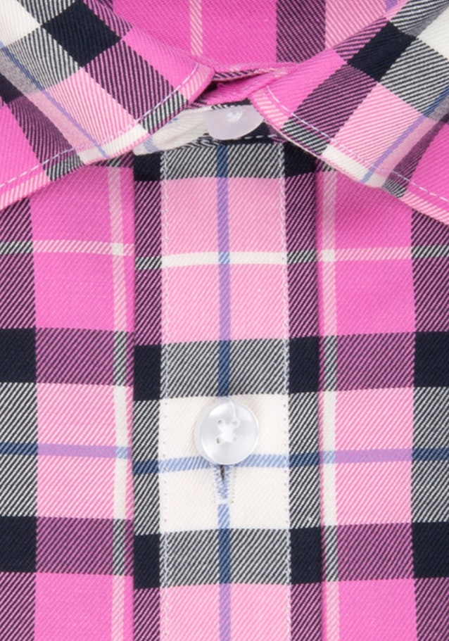Regular Chemise Business Carreaux in Rose Fuchsia | Seidensticker Onlineshop