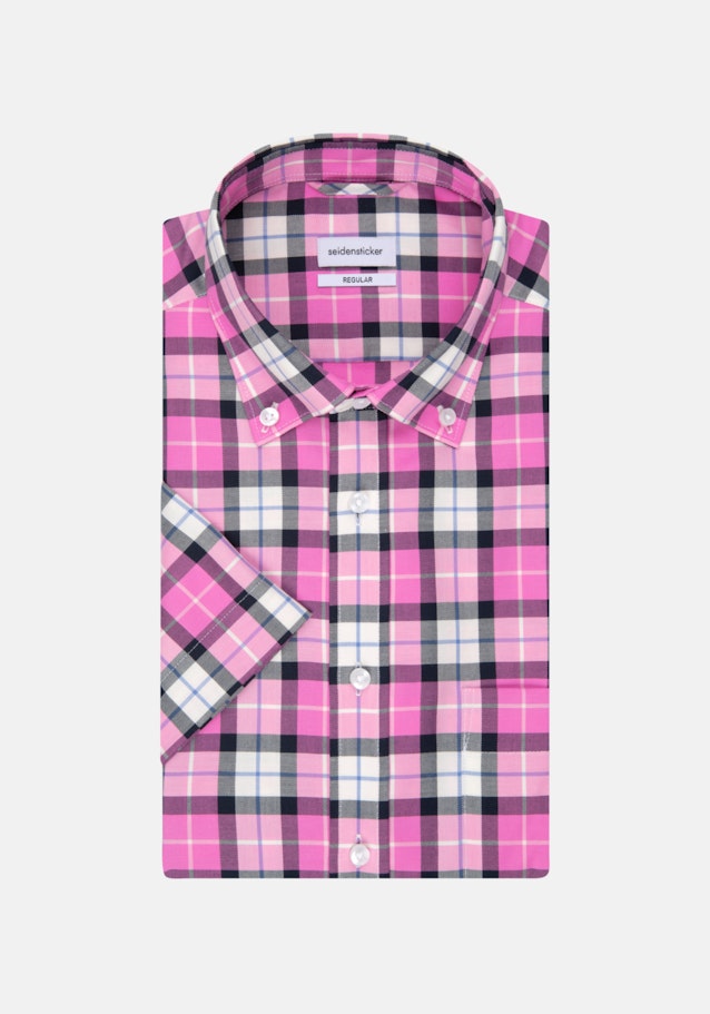 Regular Business Shirt Check in Pink |  Seidensticker Onlineshop