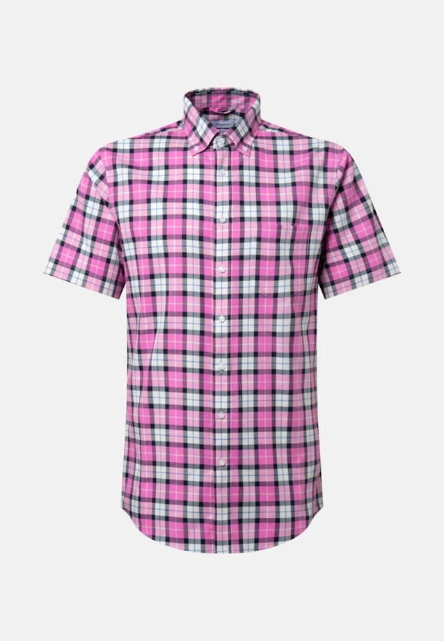 Non-iron Twill Short Arm Business Shirt in Regular with Button-Down-Collar in Pink |  Seidensticker Onlineshop