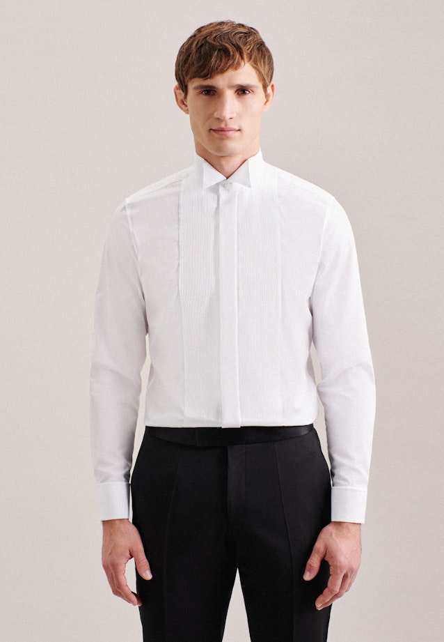 Slim Gala Shirt Uni in White |  Seidensticker Onlineshop