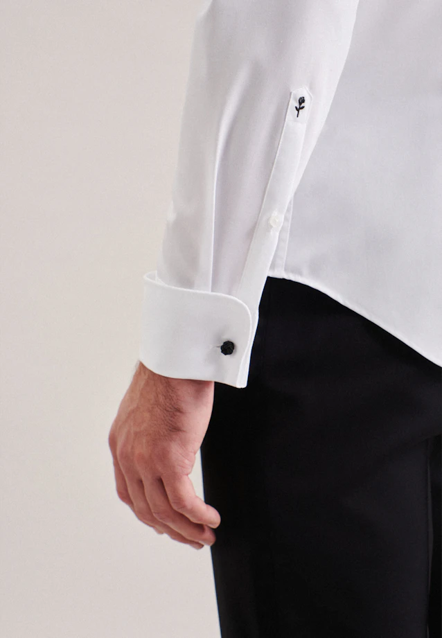 Slim Smokinghemd Uni in Weiß |  Seidensticker Onlineshop