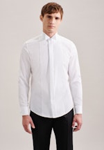 Chemise de soirée Slim Popeline Col Cassé in Blanc |  Seidensticker Onlineshop