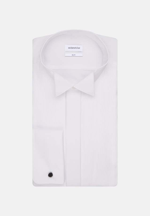 Chemise de soirée Slim Popeline Col Cassé in Blanc |  Seidensticker Onlineshop