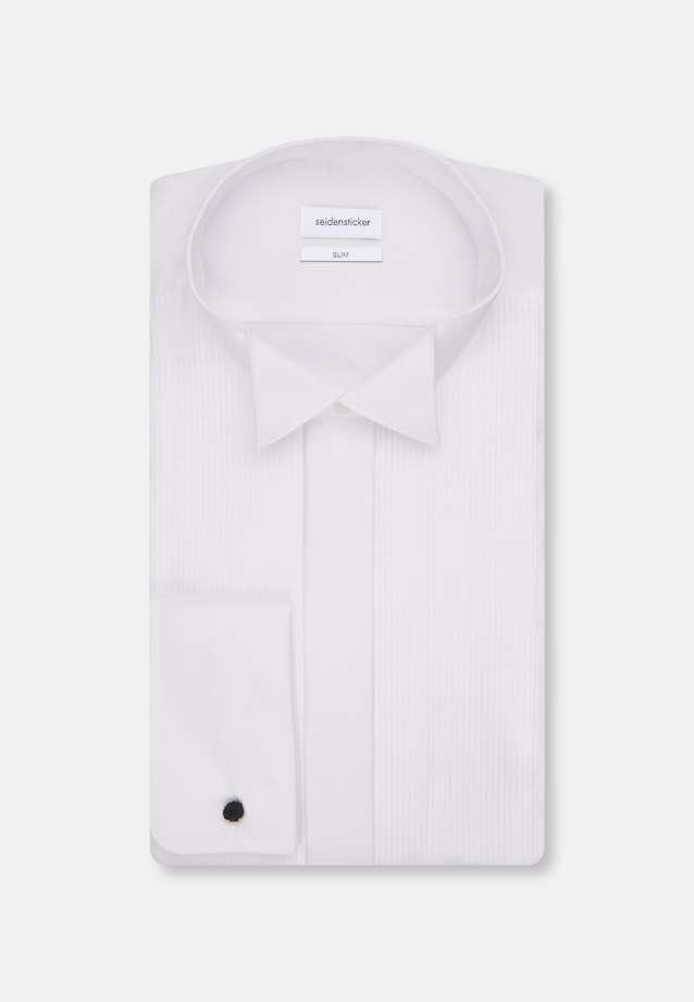 Slim Smokinghemd Uni in Weiß |  Seidensticker Onlineshop