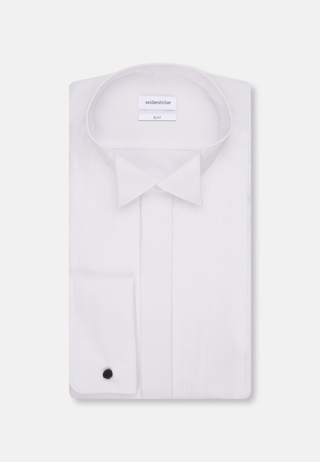 Slim Smokinghemd Uni in Weiß | Seidensticker Onlineshop