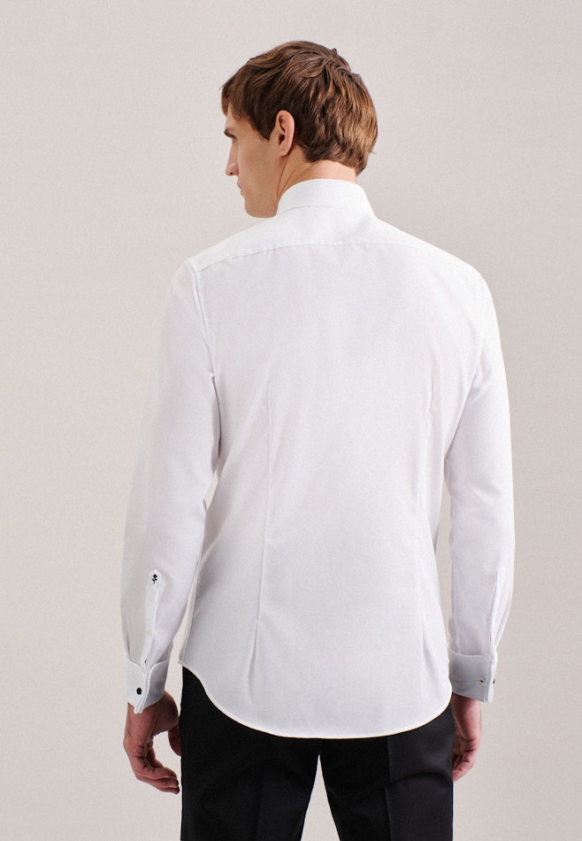 Chemise de soirée Slim Popeline Col Kent dans Blanc | Boutique en ligne Seidensticker