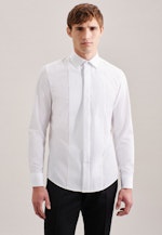 Chemise de soirée Slim Popeline Col Kent in Blanc |  Seidensticker Onlineshop