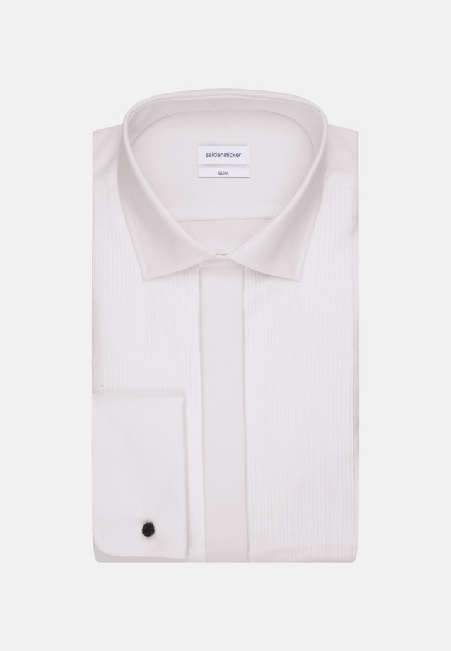 Chemise de soirée Slim Popeline Col Kent in Blanc |  Seidensticker Onlineshop