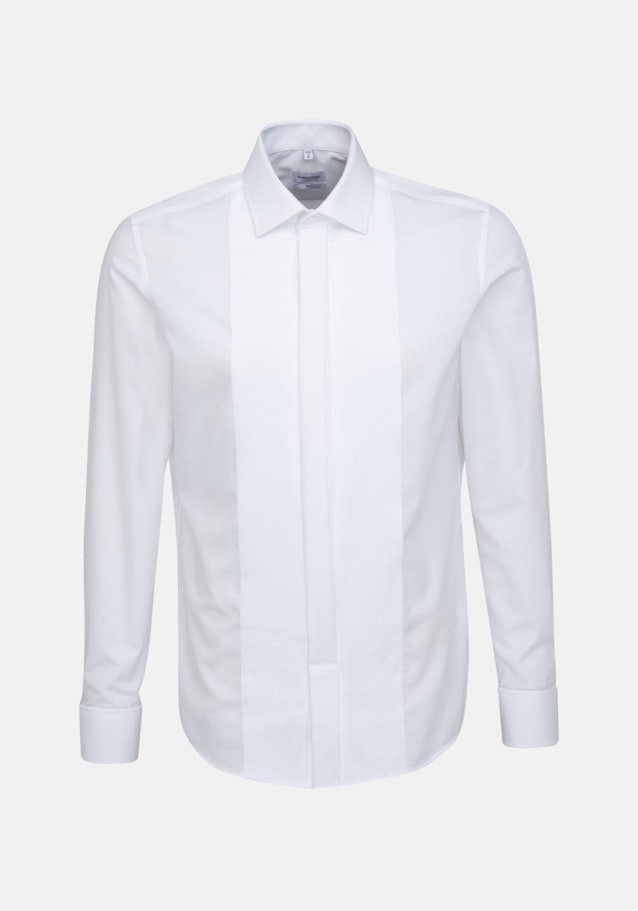 Bügelfreies Popeline Smokinghemd in Slim mit Kentkragen in Weiß |  Seidensticker Onlineshop