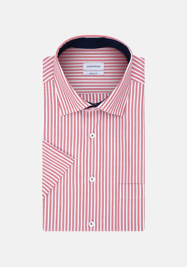 Non-iron Poplin Short sleeve Business Shirt in Regular with Kent-Collar in Red |  Seidensticker Onlineshop